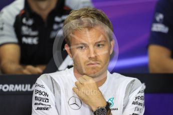 World © Octane Photographic Ltd. F1 British GP FIA Drivers’ Press Conference, Hungaroring, Hungary. Thursday 21st July 2016. Mercedes AMG Petronas – Nico Rosberg. Digital Ref :1635LB1D9684