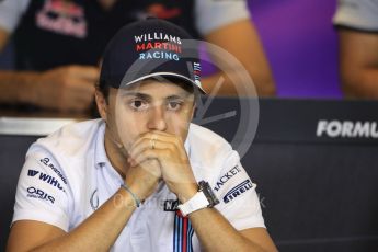 World © Octane Photographic Ltd. F1 British GP FIA Drivers’ Press Conference, Hungaroring, Hungary. Thursday 21st July 2016. Williams Martini Racing – Felipe Massa. Digital Ref :1635LB1D9750