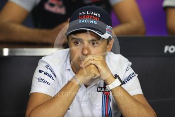 World © Octane Photographic Ltd. F1 British GP FIA Drivers’ Press Conference, Hungaroring, Hungary. Thursday 21st July 2016. Williams Martini Racing – Felipe Massa. Digital Ref :1635LB1D9796