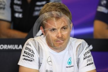 World © Octane Photographic Ltd. F1 British GP FIA Drivers’ Press Conference, Hungaroring, Hungary. Thursday 21st July 2016. Mercedes AMG Petronas – Nico Rosberg. Digital Ref :1635LB1D9872