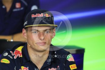 World © Octane Photographic Ltd. F1 British GP FIA Drivers’ Press Conference, Hungaroring, Hungary. Thursday 21st July 2016. Red Bull Racing – Max Verstappen. Digital Ref :1635LB1D9922