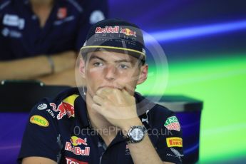 World © Octane Photographic Ltd. F1 British GP FIA Drivers’ Press Conference, Hungaroring, Hungary. Thursday 21st July 2016. Red Bull Racing – Max Verstappen. Digital Ref :1635LB1D9987