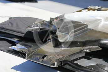 World © Octane Photographic Ltd. Renault Sport F1 Team RS16 floor. Thursday 21st July 2016, F1 Hungarian GP Pitlane, Hungaroring, Hungary. Digital Ref : 1636CB1D5384