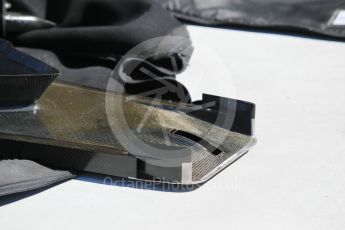 World © Octane Photographic Ltd. Williams Martini Racing, Williams Mercedes FW38 floor boards. Thursday 21st July 2016, F1 Hungarian GP Pitlane, Hungaroring, Hungary. Digital Ref : 1636CB1D5394