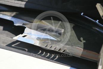 World © Octane Photographic Ltd. Renault Sport F1 Team RS16 floor. Thursday 21st July 2016, F1 Hungarian GP Pitlane, Hungaroring, Hungary. Digital Ref : 1636CB1D5396