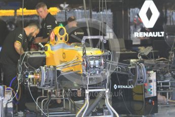 World © Octane Photographic Ltd. Renault Sport F1 Team RS16. Thursday 21st July 2016, F1 Hungarian GP Pitlane, Hungaroring, Hungary. Digital Ref : 1636CB1D5399