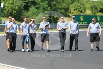 World © Octane Photographic Ltd. Manor Racing MRT05 - Pascal Wehrlein. Thursday 21st July 2016, F1 Hungarian GP trackwalk, Hungaroring, Hungary. Digital Ref :1636CB1D5558