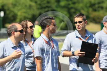 World © Octane Photographic Ltd. Manor Racing MRT05 - Pascal Wehrlein. Thursday 21st July 2016, F1 Hungarian GP trackwalk, Hungaroring, Hungary. Digital Ref :1636CB1D5564