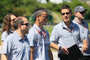 World © Octane Photographic Ltd. Manor Racing MRT05 - Pascal Wehrlein. Thursday 21st July 2016, F1 Hungarian GP trackwalk, Hungaroring, Hungary. Digital Ref :1636CB1D5572