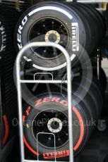 World © Octane Photographic Ltd. Pirelli Supersoft and Medium tyres (Red and White). Thursday 21st July 2016, F1 Hungarian GP Pitlane, Hungaroring, Hungary. Digital Ref :1636CB1D5603