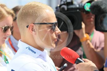 World © Octane Photographic Ltd. Williams Martini Racing, Williams Mercedes FW38 – Valtteri Bottas. Thursday 21st July 2016, F1 Hungarian GP Paddock, Hungaroring, Hungary. Digital Ref :1636CB1D5686