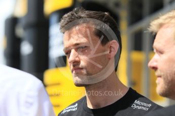 World © Octane Photographic Ltd. Renault Sport F1 Team RS16 – Jolyon Palmer. Thursday 21st July 2016, F1 Hungarian GP Paddock, Hungaroring, Hungary. Digital Ref :1636CB1D5699