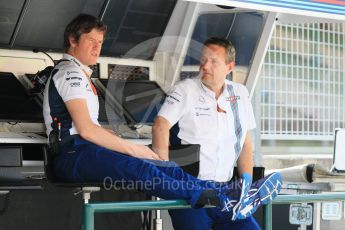 World © Octane Photographic Ltd. Williams Martini Racing, Reb Smedley. Thursday 21st July 2016, F1 Hungarian GP Paddock, Hungaroring, Hungary. Digital Ref :1636CB1D5717