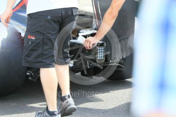 World © Octane Photographic Ltd. Haas F1 Team VF-16. Thursday 21st July 2016, F1 Hungarian GP Paddock, Hungaroring, Hungary. Digital Ref :1636CB1D5746