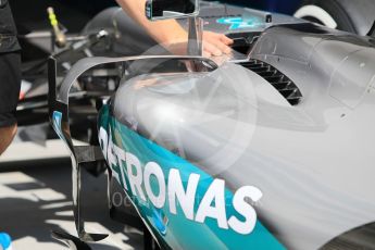 World © Octane Photographic Ltd. Mercedes AMG Petronas W07 Hybrid – Lewis Hamilton. Thursday 21st July 2016, F1 Hungarian GP Paddock, Hungaroring, Hungary. Digital Ref :1636CB1D5788