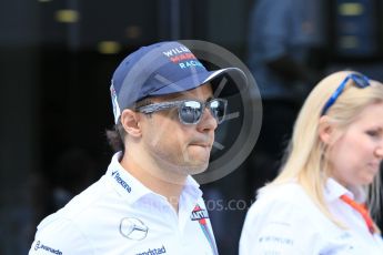 World © Octane Photographic Ltd. Williams Martini Racing, Williams Mercedes FW38 – Felipe Massa. Thursday 21st July 2016, F1 Hungarian GP Paddock, Hungaroring, Hungary. Digital Ref :1636CB1D5843