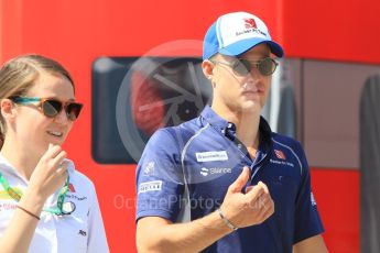 World © Octane Photographic Ltd. Sauber F1 Team C35 – Marcus Ericsson. Thursday 21st July 2016, F1 Hungarian GP Paddock, Hungaroring, Hungary. Digital Ref :1636CB1D5866