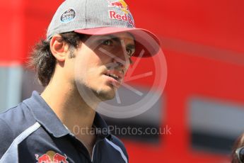 World © Octane Photographic Ltd. Scuderia Toro Rosso STR11 – Carlos Sainz. Thursday 21st July 2016, F1 Hungarian GP Paddock, Hungaroring, Hungary. Digital Ref :1636CB1D5886