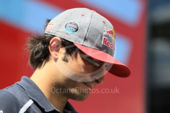 World © Octane Photographic Ltd. Scuderia Toro Rosso STR11 – Carlos Sainz. Thursday 21st July 2016, F1 Hungarian GP Paddock, Hungaroring, Hungary. Digital Ref :1636CB1D5891