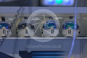 World © Octane Photographic Ltd. Williams Martini Racing, Pit Crew Helmets. Thursday 21st July 2016, F1 Hungarian GP Pitlane, Hungaroring, Hungary. Digital Ref :1636CB5D6321