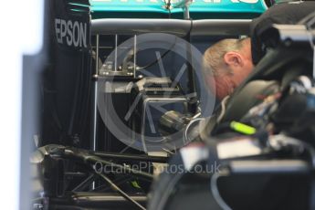 World © Octane Photographic Ltd. Mercedes AMG Petronas W07 Hybrid. Thursday 21st July 2016, F1 Hungarian GP Pitlane, Hungaroring, Hungary. Digital Ref :1636CB5D6344