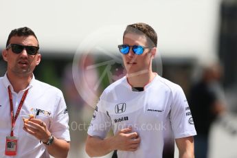 World © Octane Photographic Ltd. McLaren Honda MP4-31 Reserve Driver – Stoffel Vandoorne. Thursday 21st July 2016, F1 Hungarian GP Pitlane, Hungaroring, Hungary. Digital Ref :1636CB5D6401