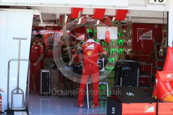 World © Octane Photographic Ltd. Scuderia Ferrari SF16-H. Thursday 21st July 2016, F1 Hungarian GP Pitlane, Hungaroring, Hungary. Digital Ref : 1636LB1D0386