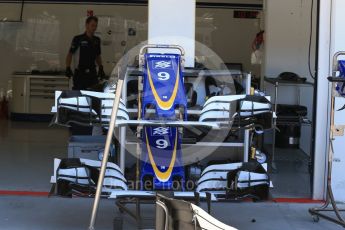 World © Octane Photographic Ltd. Sauber F1 Team C35 – Marcus Ericsson. Thursday 21st July 2016, F1 Hungarian GP Pitlane, Hungaroring, Hungary. Digital Ref : 1636LB1D0393