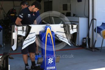 World © Octane Photographic Ltd. Sauber F1 Team C35. Thursday 21st July 2016, F1 Hungarian GP Pitlane, Hungaroring, Hungary. Digital Ref : 1636LB1D0396