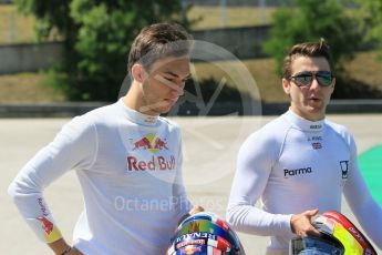 World © Octane Photographic Ltd. Prema Racing – Pierre Gasly and Racing Engineering – Jordan King. Thursday 21st July 2016, GP2 Paddock, Hungaroring, Hungary. Digital Ref :1637CB1D5597