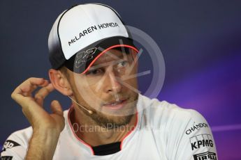 World © Octane Photographic Ltd. F1 Italian GP FIA Drivers’ Press Conference, Monza, Italy. Thursday 1st September 2016. McLaren Honda – Jenson Button. Digital Ref : 1695LB1D4275