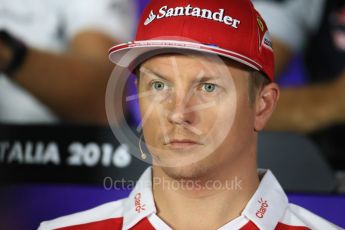 World © Octane Photographic Ltd. F1 Italian GP FIA Drivers’ Press Conference, Monza, Italy. Thursday 1st September 2016. Scuderia Ferrari – Kimi Raikkonen. Digital Ref : 1695LB1D4286