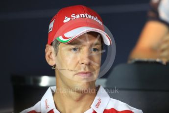 World © Octane Photographic Ltd. F1 Italian GP FIA Drivers’ Press Conference, Monza, Italy. Thursday 1st September 2016. Scuderia Ferrari – Sebastian Vettel. Digital Ref : 1695LB1D4344