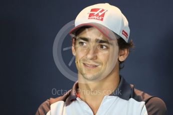 World © Octane Photographic Ltd. F1 Italian GP FIA Drivers’ Press Conference, Monza, Italy. Thursday 1st September 2016. Haas F1 Team - Esteban Gutierrez. Digital Ref : 1695LB1D4375