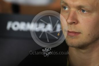 World © Octane Photographic Ltd. F1 Italian GP FIA Drivers’ Press Conference, Monza, Italy. Thursday 1st September 2016. Renault Sport F1 Team - Kevin Magnussen. Digital Ref : 1695LB1D4386