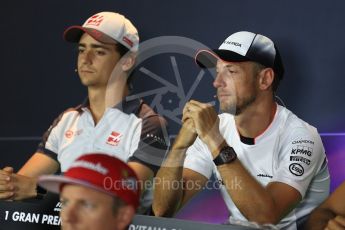 World © Octane Photographic Ltd. F1 Italian GP FIA Drivers’ Press Conference, Monza, Italy. Thursday 1st September 2016. McLaren Honda – Jenson Button. Digital Ref : 1695LB2D5323