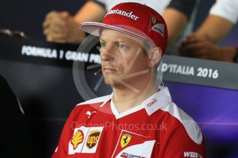 World © Octane Photographic Ltd. F1 Italian GP FIA Drivers’ Press Conference, Monza, Italy. Thursday 1st September 2016. Scuderia Ferrari – Kimi Raikkonen. Digital Ref : 1695LB2D5329