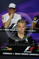 World © Octane Photographic Ltd. F1 Italian GP FIA Drivers’ Press Conference, Monza, Italy. Thursday 1st September 2016. Renault Sport F1 Team - Kevin Magnussen. Digital Ref : 1695LB2D5480