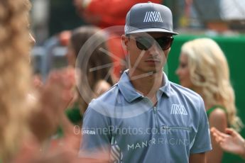 World © Octane Photographic Ltd. Manor Racing MRT05 - Pascal Wehrlein. Sunday 4th September 2016, F1 Italian GP Drivers’ Parade, Monza, Italy. Digital Ref :1709LB1D0144