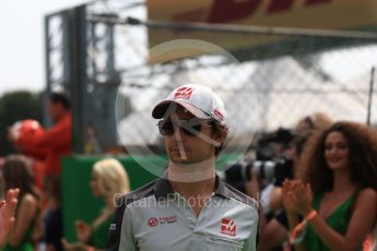 World © Octane Photographic Ltd. Haas F1 Team VF-16 - Esteban Gutierrez. Sunday 4th September 2016, F1 Italian GP Drivers’ Parade, Monza, Italy. Digital Ref :1709LB1D0163