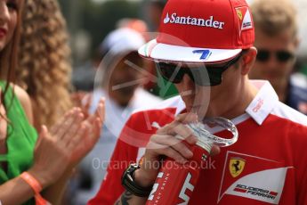 World © Octane Photographic Ltd. Scuderia Ferrari SF16-H – Kimi Raikkonen. Sunday 4th September 2016, F1 Italian GP Drivers’ Parade, Monza, Italy. Digital Ref :1709LB1D0187