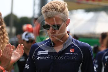 World © Octane Photographic Ltd. Sauber F1 Team C35 – Marcus Ericsson. Sunday 4th September 2016, F1 Italian GP Drivers’ Parade, Monza, Italy. Digital Ref :1709LB1D0193