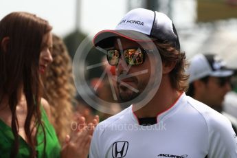 World © Octane Photographic Ltd. McLaren Honda MP4-31 – Fernando Alonso. Sunday 4th September 2016, F1 Italian GP Drivers’ Parade, Monza, Italy. Digital Ref :1709LB1D0197