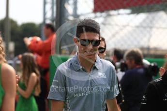 World © Octane Photographic Ltd. Manor Racing MRT05 – Esteban Ocon. Sunday 4th September 2016, F1 Italian GP Drivers’ Parade, Monza, Italy. Digital Ref :1709LB1D0215