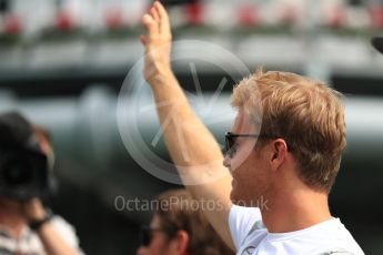 World © Octane Photographic Ltd. Mercedes AMG Petronas W07 Hybrid – Nico Rosberg. Sunday 4th September 2016, F1 Italian GP Drivers’ Parade, Monza, Italy. Digital Ref :1709LB1D0223