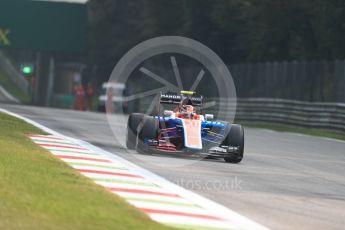 World © Octane Photographic Ltd. Manor Racing MRT05 – Esteban Ocon. Friday 2nd September 2016, F1 Italian GP Practice 1, Monza, Italy. Digital Ref :1697LB1D4530