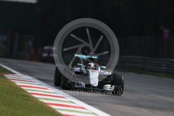 World © Octane Photographic Ltd. Mercedes AMG Petronas W07 Hybrid – Lewis Hamilton. Friday 2nd September 2016, F1 Italian GP Practice 1, Monza, Italy. Digital Ref :1697LB1D4779