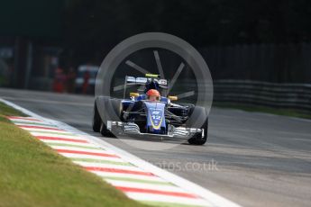 World © Octane Photographic Ltd. Sauber F1 Team C35 – Felipe Nasr. Friday 2nd September 2016, F1 Italian GP Practice 1, Monza, Italy. Digital Ref :1697LB1D4977