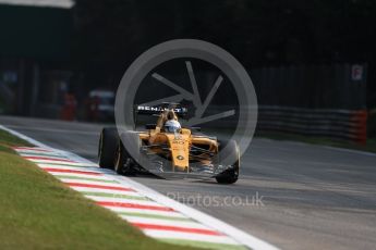 World © Octane Photographic Ltd. Renault Sport F1 Team RS16 - Kevin Magnussen. Friday 2nd September 2016, F1 Italian GP Practice 1, Monza, Italy. Digital Ref :1697LB1D4989