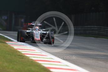 World © Octane Photographic Ltd. Haas F1 Team VF-16 – Romain Grosjean. Friday 2nd September 2016, F1 Italian GP Practice 1, Monza, Italy. Digital Ref :1697LB1D5015